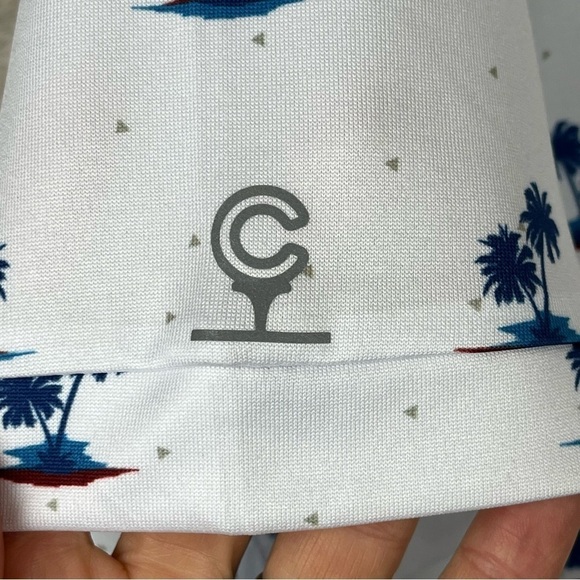 NWT Caddy Cart Performance Palm Tree Polo Shirt Size Large - Picture 10 of 16